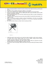 Preview for 34 page of Haklift TUNKKI5H Original Instructions Manual