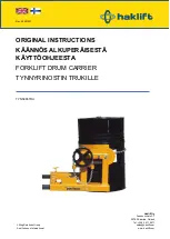 Haklift TYNN365TRU Original Instructions Manual preview