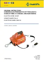 Preview for 1 page of Haklift VANOS250 Original Instructions Manual