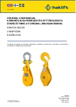 Preview for 1 page of Haklift VAP050075 Original User Manual