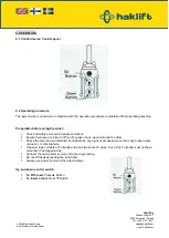 Preview for 11 page of Haklift VAVINTH300EL Original Instructions Manual