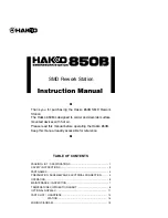 HAKO 850B Instruction Manual preview