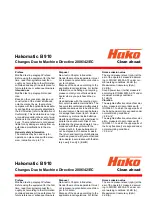 Предварительный просмотр 36 страницы HAKO Hakomatic B910 (7744) Instruction Manual