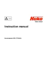 HAKO Scrubmaster E10 Instruction Manual preview