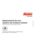 Preview for 64 page of HAKO Sweepmaster B800 R Instruction Manual