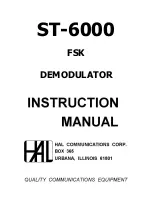 Предварительный просмотр 1 страницы Hal Communications ST-6000 Instruction Manual