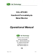 Hal Technology HFX205 Operational Manual предпросмотр