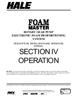 Preview for 87 page of HALE FOAM MASTER 3.3 Description, Installation And Operation Manual