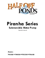 Half Off Ponds Piranha Series Operation Manual предпросмотр