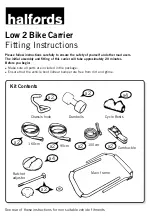 Halfords Low 2 Bike Carrier User Manual preview