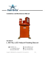 Hali-Brite L-801H Installation And Maintenance Manual preview