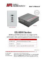 Предварительный просмотр 1 страницы Hall Research Technologies EX-HDU Series User Manual