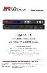 Preview for 1 page of Hall Research Technologies HSM-44-BX User Manual