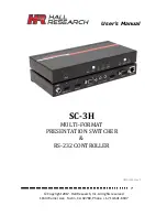 Preview for 1 page of Hall Research Technologies SC-3H User Manual