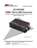 Preview for 1 page of Hall Research Technologies SC-HD2SDI User Manual