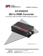 Hall Research Technologies SC-SDI2HD User Manual preview