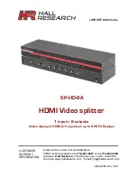 Hall Research Technologies SP-HD-8A User Manual preview