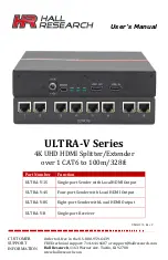 Hall Research Technologies ULTRA-V Series User Manual preview