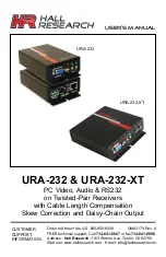 Hall Research Technologies URA-232 User Manual preview