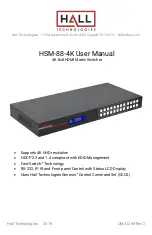 Hall Technologies HSM-88-4K User Manual preview