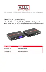 Hall Technologies VERSA-4K-R User Manual preview