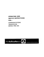 Preview for 1 page of Hallicrafters FPM-300 Operating And Service Instructions