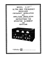 Hallicrafters S-27 Operating And Service Instructions предпросмотр