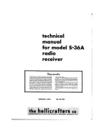 Hallicrafters S-36A Technical Manual предпросмотр