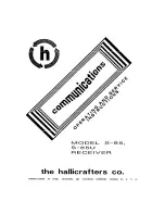 Preview for 1 page of Hallicrafters S-85 Operating And Service Instructions