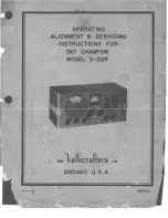 Hallicrafters Sky Champion S-20R Operating And Service Instructions предпросмотр