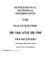 Hallicrafters SR-160 Technical Information preview