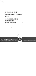 Hallicrafters SR-400A CYCLONE III Operating And Service Instructions preview