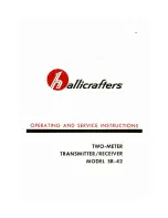 Предварительный просмотр 1 страницы Hallicrafters SR-42 Operating And Service Instructions