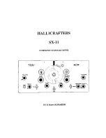 Предварительный просмотр 1 страницы Hallicrafters SX-11 Super SKYRAIDER Operating Instructions Manual