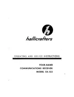 Предварительный просмотр 1 страницы Hallicrafters SX-122 Operating And Service Instructions