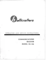 Hallicrafters SX-146 Operating And Service Instructions предпросмотр