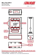 Halma Alicat M Quick Start Manual preview