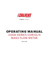 Предварительный просмотр 1 страницы Halma Alicat Scientific CORIOLIS CODA KM Series Operating Manual