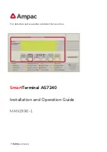 Preview for 1 page of Halma Ampac SmartTerminal AS7240 Installation And Operation Manual