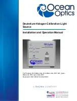 Halma Ocean Optics DH-3 plus Installation And Operation Manual preview