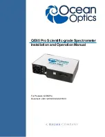 Предварительный просмотр 1 страницы Halma Ocean Optics QE65 Pro Installation And Operation Manual