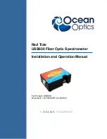 Halma Ocean Optics Red Tide USB650 Installation And Operation Manual предпросмотр