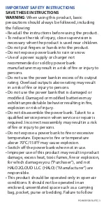 Preview for 3 page of Halo 15000 Operating Instructions Manual