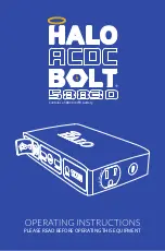 Preview for 1 page of Halo ACDC BOLT 58830 Operating Instructions Manual