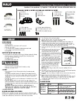 Preview for 1 page of Halo AL4850LPC Series Instruction Manual