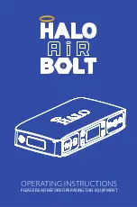 Halo BOLT AIR Operating Instructions Manual preview