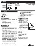 Halo HU10MSP Instruction Manual preview