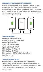 Preview for 5 page of Halo Pocket Power 10000 Operating Instructions Manual