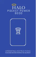 Предварительный просмотр 1 страницы Halo Pocket Power 6000 Operating Instructions Manual