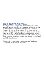 Preview for 2 page of Halo POWER CUBE 5000 Operating Instructions Manual